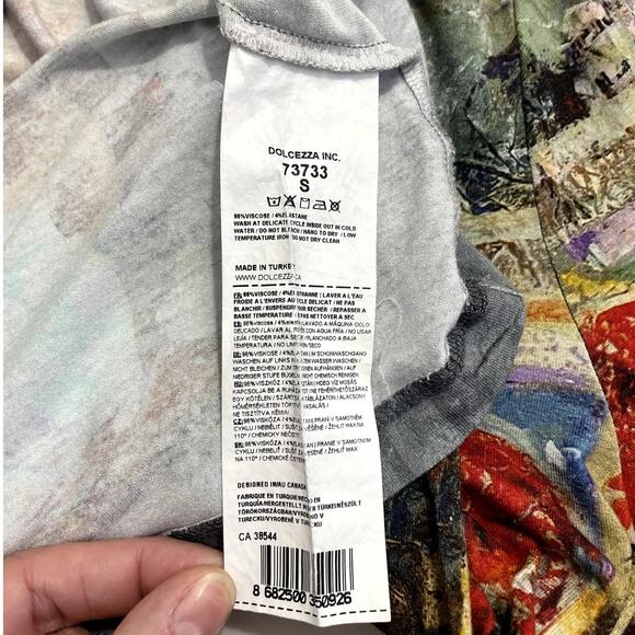 Simply Art by Dolcezza Abstract Art Graphic Print Colorful Top Sz Small Artsy - Picture 9 of 9